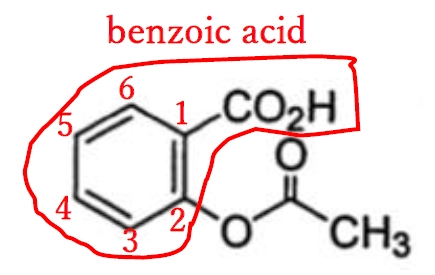 アスピリンの構造と化学名 薬剤師国家試験